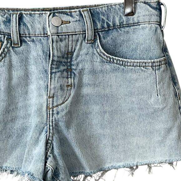 Pilcro Anthropologie Devon Denim Shorts 25 Button Fly Distressed Light Wash - Picture 5 of 12